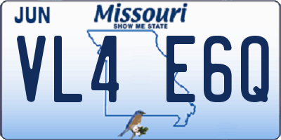 MO license plate VL4E6Q