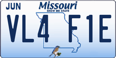 MO license plate VL4F1E