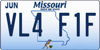 MO license plate VL4F1F