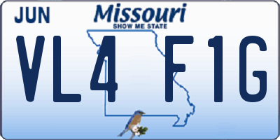 MO license plate VL4F1G