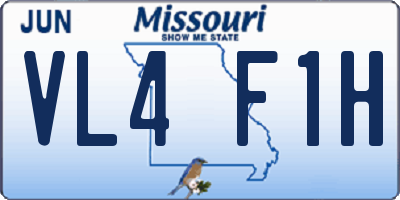 MO license plate VL4F1H