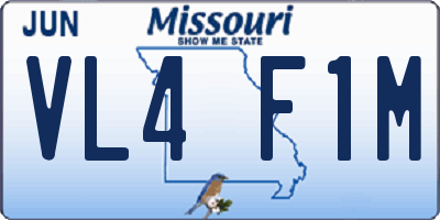 MO license plate VL4F1M