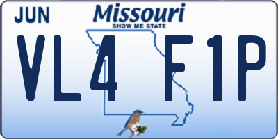 MO license plate VL4F1P
