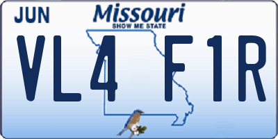 MO license plate VL4F1R