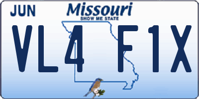 MO license plate VL4F1X