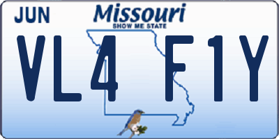 MO license plate VL4F1Y