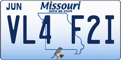 MO license plate VL4F2I