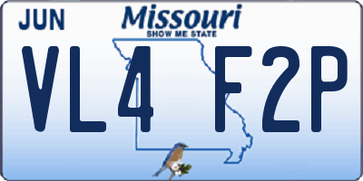 MO license plate VL4F2P