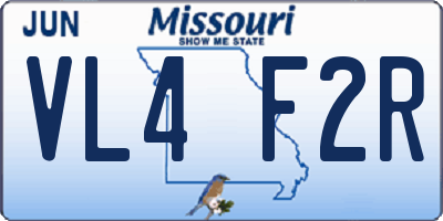 MO license plate VL4F2R