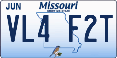 MO license plate VL4F2T