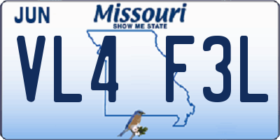 MO license plate VL4F3L