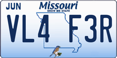 MO license plate VL4F3R