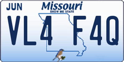 MO license plate VL4F4Q