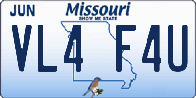 MO license plate VL4F4U