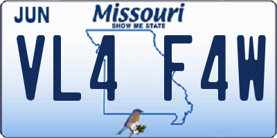 MO license plate VL4F4W