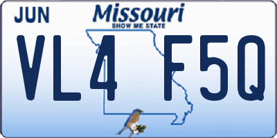 MO license plate VL4F5Q