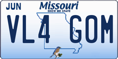MO license plate VL4G0M