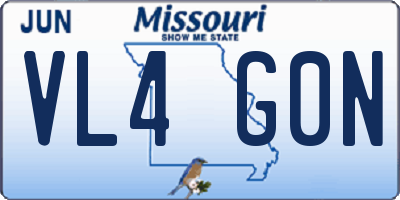 MO license plate VL4G0N