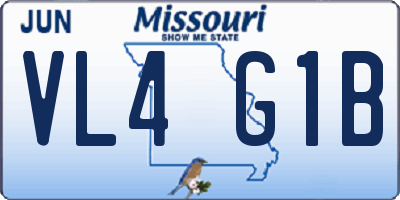 MO license plate VL4G1B