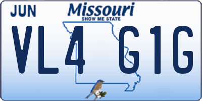 MO license plate VL4G1G