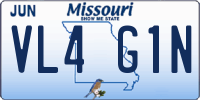 MO license plate VL4G1N