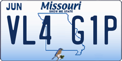 MO license plate VL4G1P