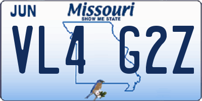 MO license plate VL4G2Z