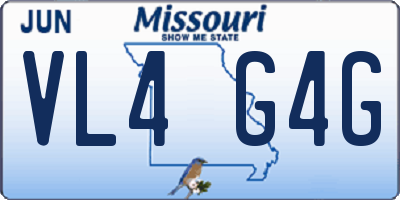 MO license plate VL4G4G