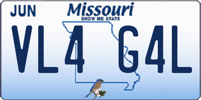 MO license plate VL4G4L