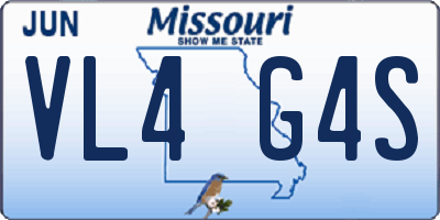 MO license plate VL4G4S