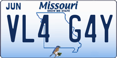 MO license plate VL4G4Y