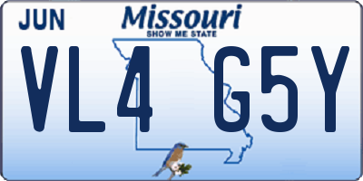 MO license plate VL4G5Y