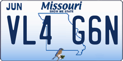 MO license plate VL4G6N