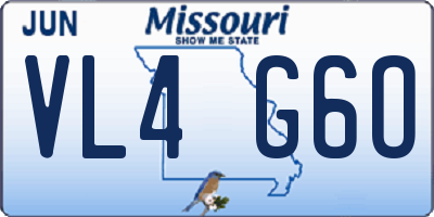 MO license plate VL4G6O