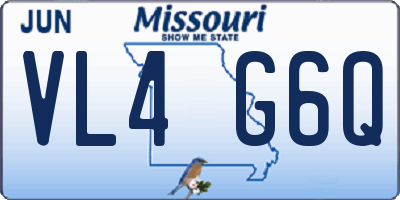 MO license plate VL4G6Q