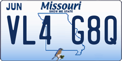 MO license plate VL4G8Q