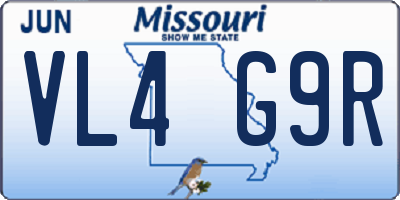 MO license plate VL4G9R