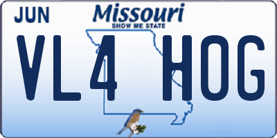 MO license plate VL4H0G