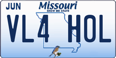 MO license plate VL4H0L
