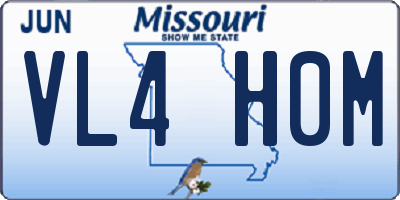 MO license plate VL4H0M