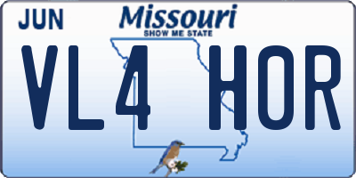 MO license plate VL4H0R