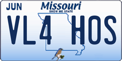 MO license plate VL4H0S