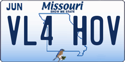 MO license plate VL4H0V