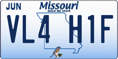 MO license plate VL4H1F