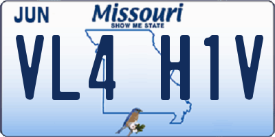MO license plate VL4H1V