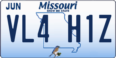MO license plate VL4H1Z