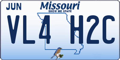 MO license plate VL4H2C