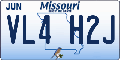 MO license plate VL4H2J