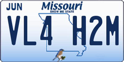 MO license plate VL4H2M