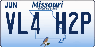 MO license plate VL4H2P
